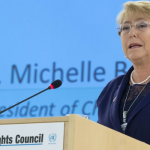 Michelle Bachelet, the United Nations High Commissioner for Human Rights