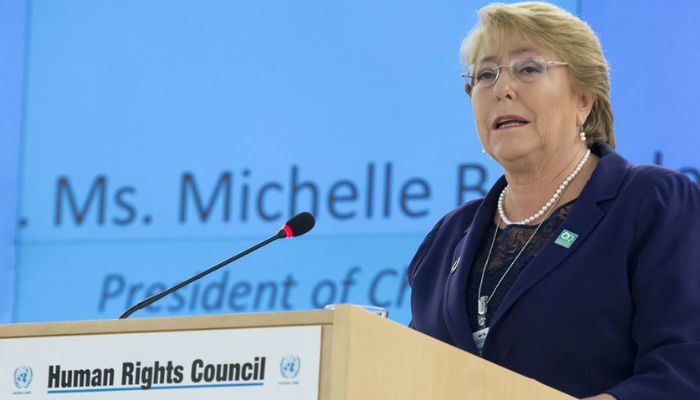 Michelle Bachelet, the United Nations High Commissioner for Human Rights