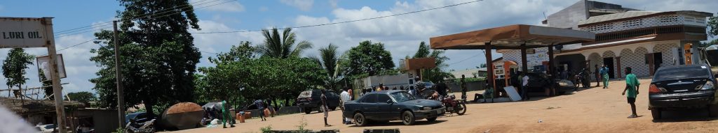 Suspected smugglers bring multiple gallons to purchase fuel at Luri Oil, one of three filling stations permitted to sell, while 165 remain shut in the Badagry area. Photo by: Caleb Ojewale