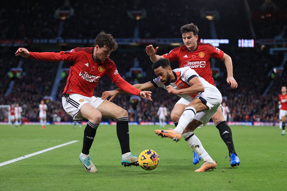 Man United vs Luton Town. Man United beats Luton town
