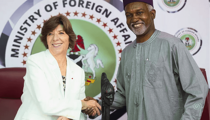 Yusuf Tuggar and Catherine Colonnade