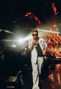 Mayorkun performing at the launch of the Coke Studio Amplified that saw Ayra Star debut