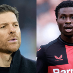 Xabi Alonso and Nathan Tella