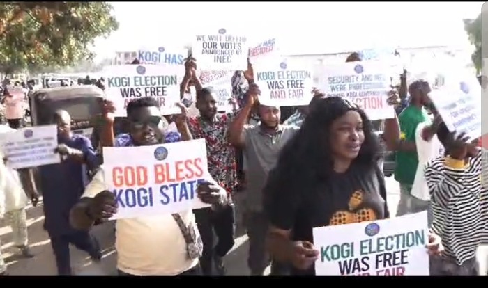 angry protesters in kogi state