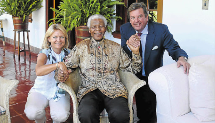 Johann Rupert and Nelson Mandela