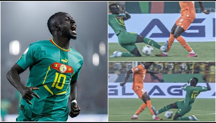 AFCON: Fans fault referees decision on Mane's reckless tackle on Sangare