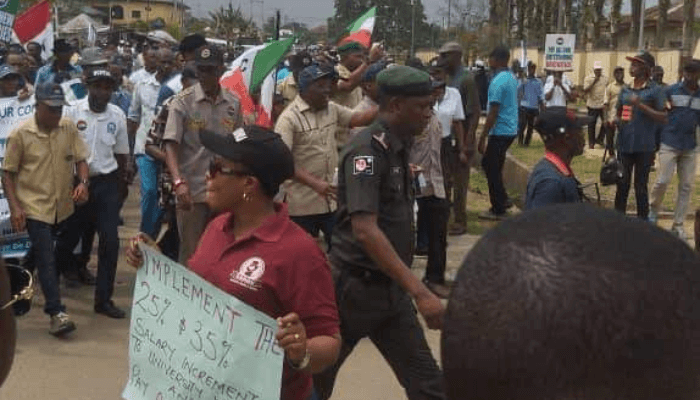 NLC protest in Akwa Ibom