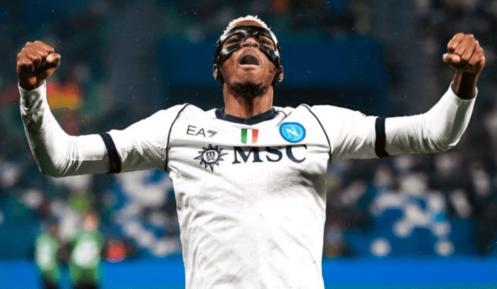 Osimhen equals Maradona's record with superb hat-trick against Sassuolo