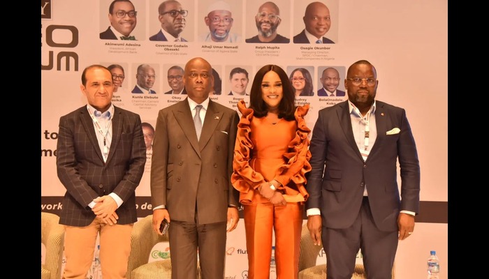 CEO Access Bank Holdings, Mr Herbert Wigwe, Group Managing Director/CEO, UTM Offshore Limited, Julius Rone and MD/CEO Olam Agri, Mr Ashish Pande