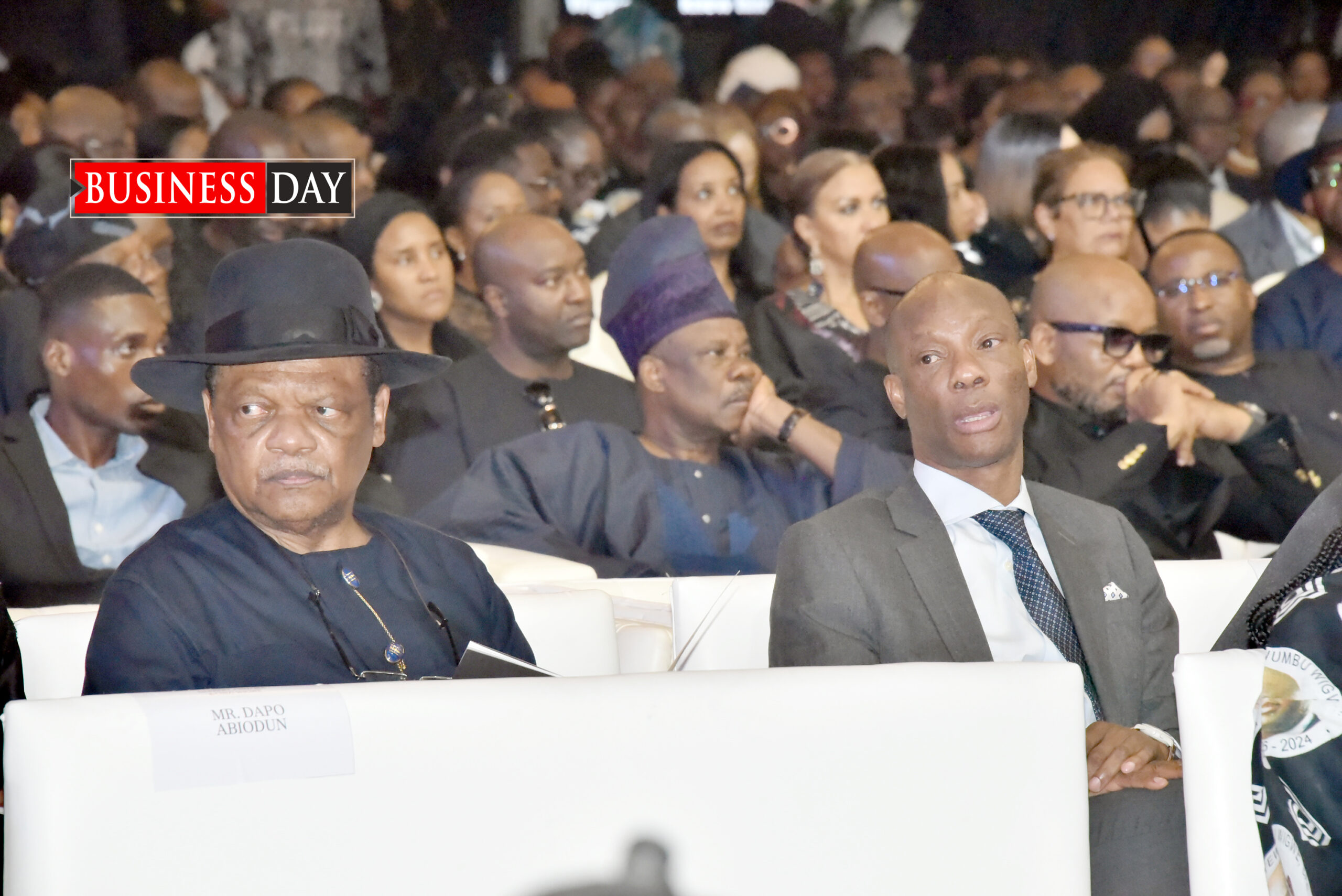 Atedo Peterside (l), founder, Stanbic IBTC Bank plc, with Segun Agbaje, group chief executive officer, Guaranty Trust Holding plc.