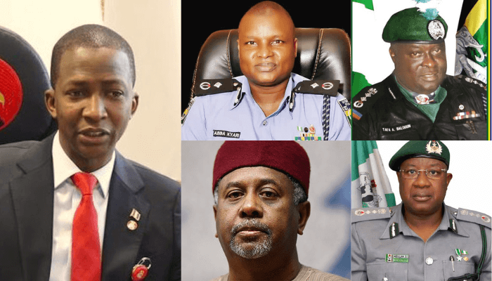 Five top Nigerian law enforcement officers arrested for crimes