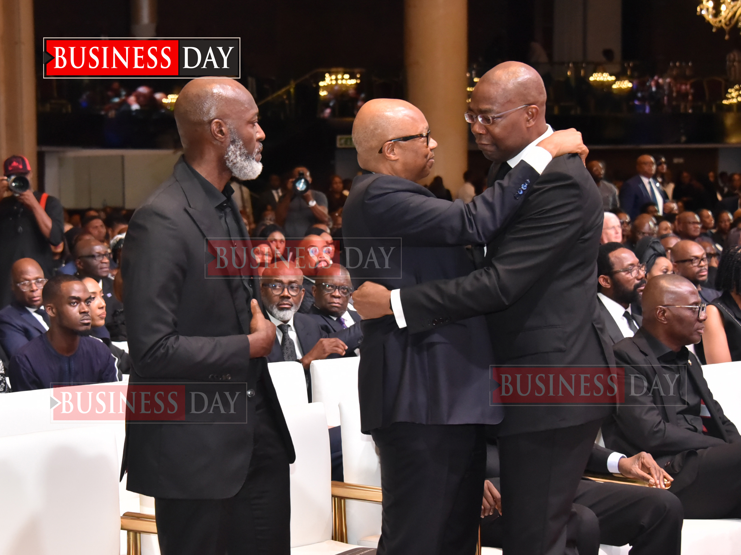 L-R: Roosevelt Ogbonna, MD/CEO, Access Bank Plc.; Fola Adeola, founder, GTBank; andAigboje Aig-Imoukhuede, Chairman, Coronation Group