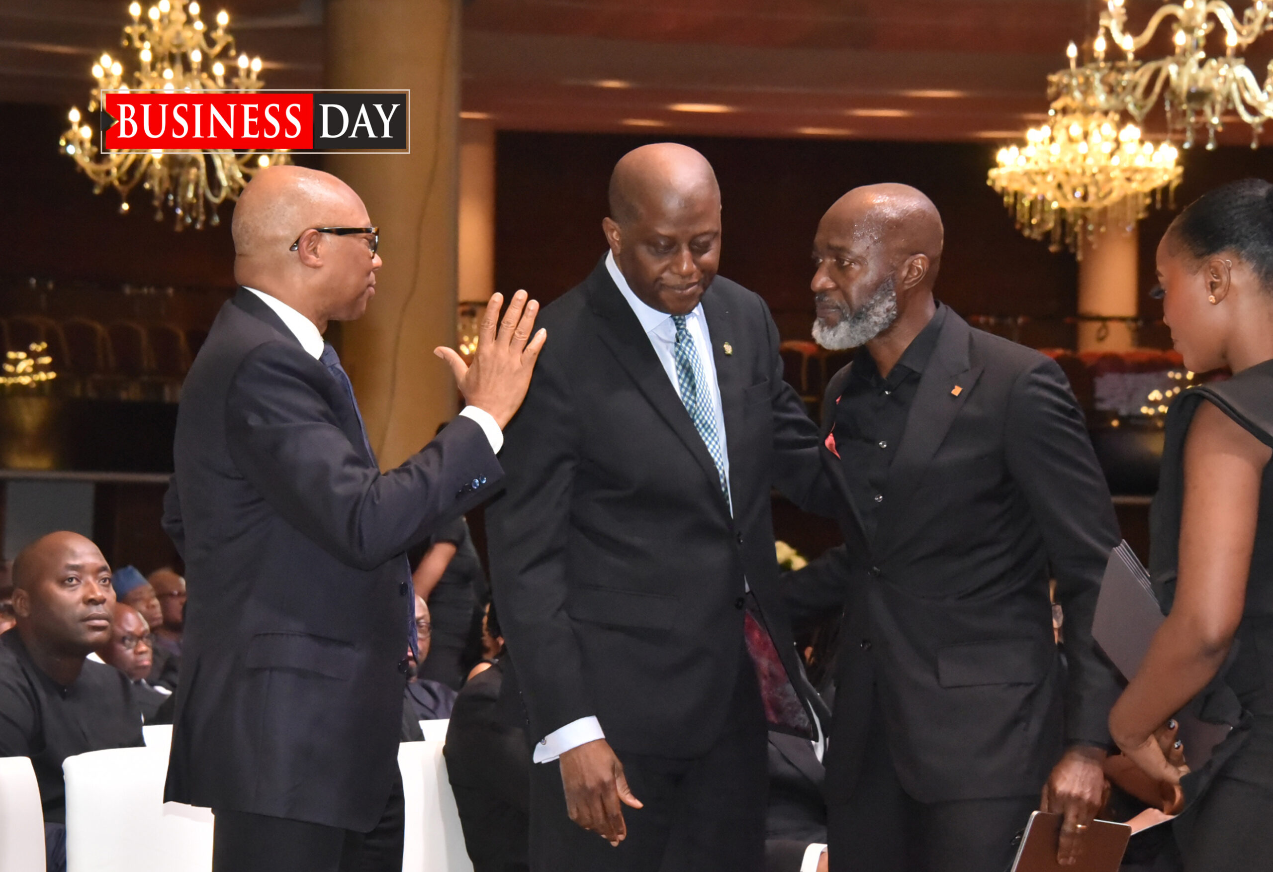 Fola Adeola, founder, GTBank; Olayemi Cardoso, Governor, Central Bank of Nigeria; and Roosevelt Ogbonna, MD/CEO, Access Bank Plc.