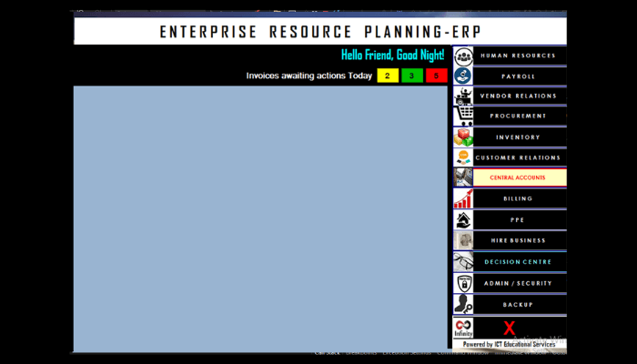 Infinity Enterprise Resource Planning System