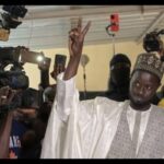 Faye displays sign of victory in Senegal's presidential election