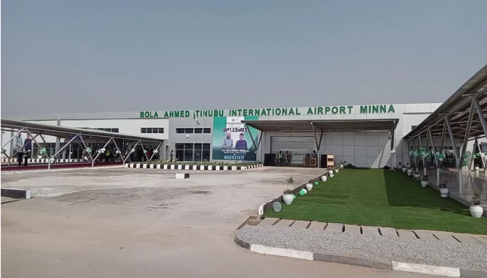 Tinubu arrives Niger to inaugurate airport named after him