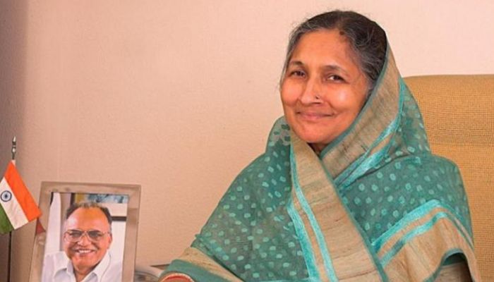 Savitri Jindal and her Husband