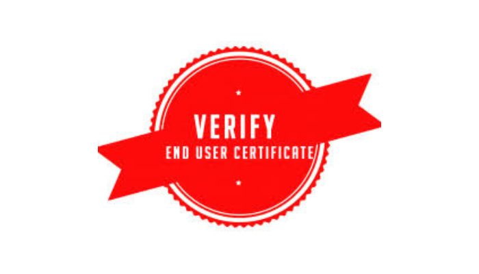 End User certificate