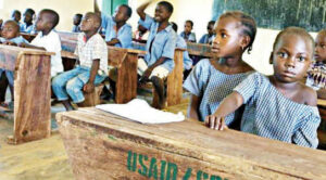 Children's day. Some children in public schools 