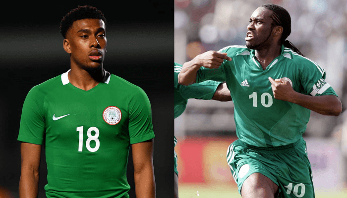 Jay-Jay Okocha and Alex Iwobi