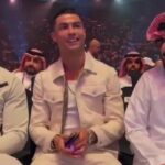 Cristiano Ronaldo flaunts £4.5m outfit, sits with Anthony Joshua at Fury vs Usyk fight