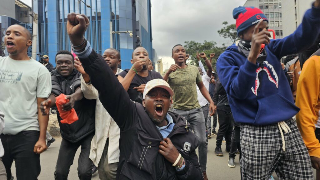 Kenyan Gen Zs protesting 'unfair' tax policies in Nairobi