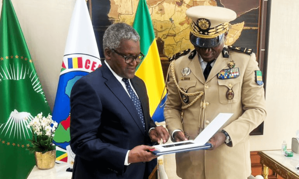 Aliko Dangote and Brice Oligui Nguema