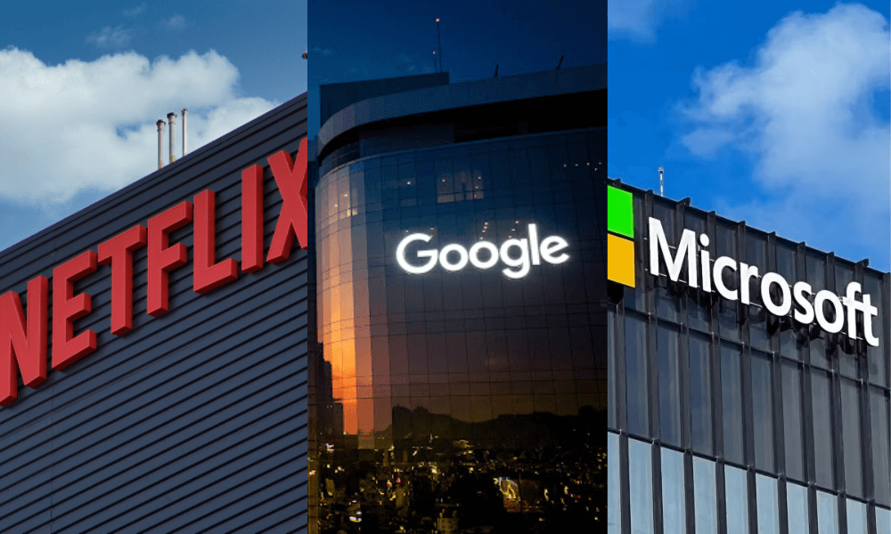Netflix,Google and Microsoft