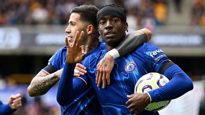 Madueke bags hat-trick as Chelsea thrash Wolves 6-2