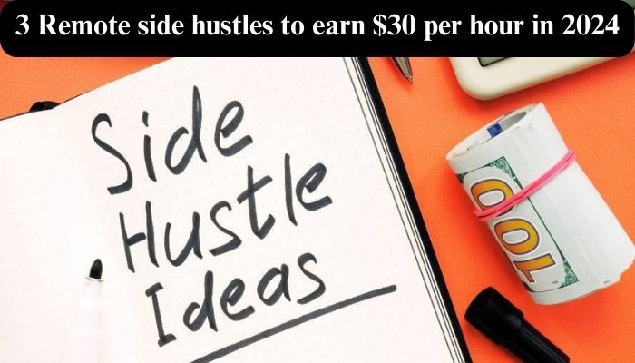 3 Remote side hustles to earn $30 per hour in 2024