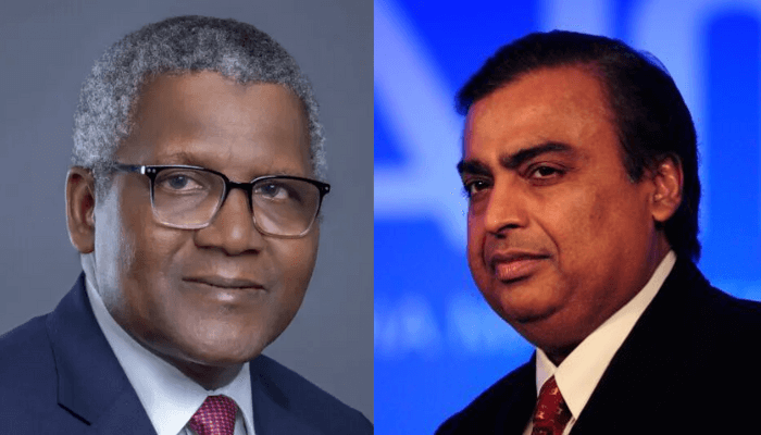 Aliko Dangote and Mukesh Amban