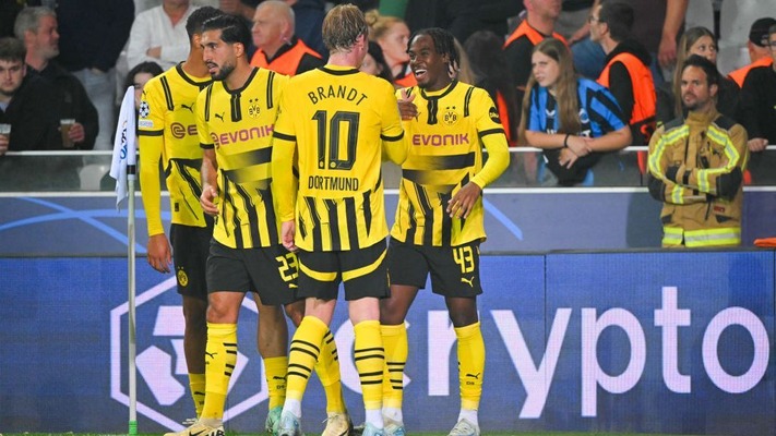 UCL: Gittens' brace gives Dortmund 3-0 win at Brugge