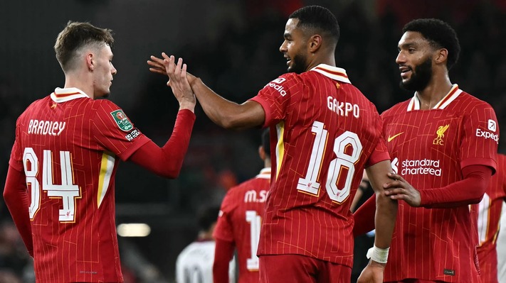 Liverpool thrash West Ham 5-1 to begin Carabao Cup defence