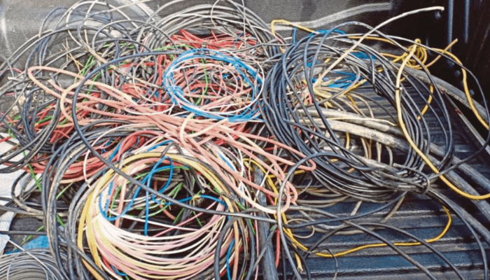 Telecom cable vandals