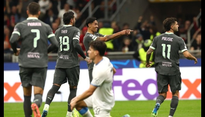 Champions League: Reijnders' brace fires Milan to victory over Club Brugge