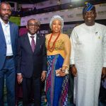 L-R: Managing Director Sterling Bank, Mr. Abubakar Suleiman;Keynote Speaker and Senior Special Adviser on Industrialization to the President of the African Development Bank (AfDB), Professor Oyebanji Oyelaran-Oyeyinka, President, Nigerian Women in Agricultural Business Cooperative Society Limited (NIWAB) Lady Gracetiti Fredson; Representative Of Governor Of Benue State, Deputy Governor Of Benue State, Mr. Samuel Ode; During The Agricultural Summit Africa In Abuja.