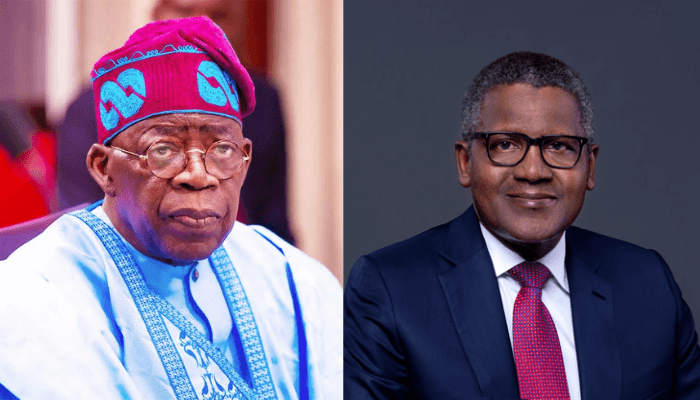 Bola Tinubu and Aliko Dangote