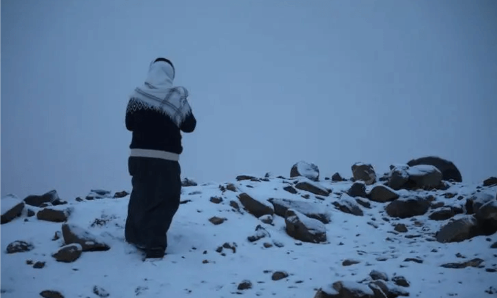 Snowfall in Saudi Arabia
