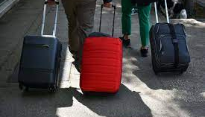 Mexico Walking with an empty suitcase