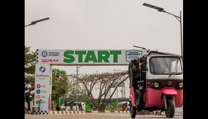 Sekinat Taiwo Guinness world record holder with qoray tricycle
