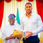 Anthony Joshua gifts President Tinubu autographed glove during Lagos visit