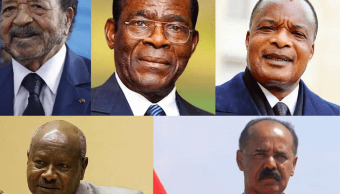 Top 5 longest-serving African Presidents as of 2025