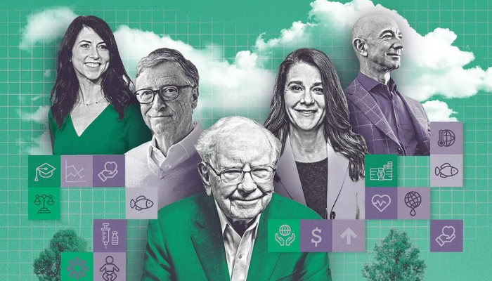 America’s top 10 billionaires have given away $241 bn