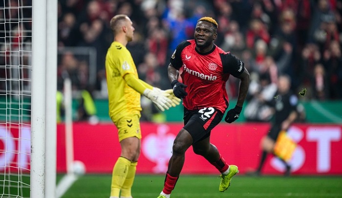 Victor Boniface goal sends Bayer Leverkusen into German Cup semi-final