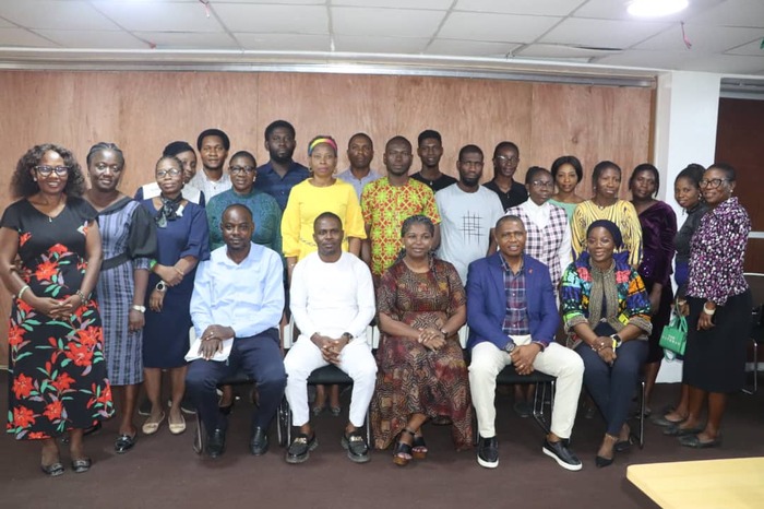 A cross section of health workers trained in HIV prevention in Lagos.