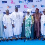 Centre Left: Hassan Imam, managing director & CEO Keystone Bank Limited; Ahmad Nuhu Bamalli, Emir of Zazzau,; Abubakar Usman Bello, executive director, north region, Keystone Bank Limited, and other dignitaries at the handover ceremony of a school in Zaria, Kaduna State, recently