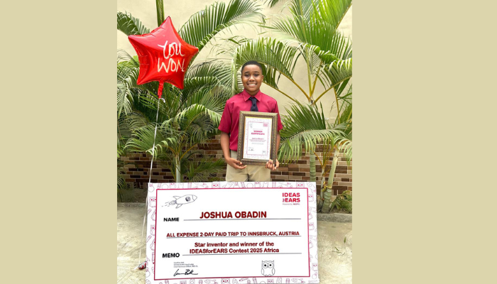 Meet 12yr old Nigerian Innovator who won trip to Austria in MED-EL’s Global IDEASforEARS contest