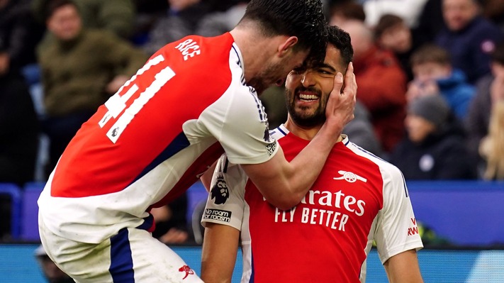 Merino's brace fires Arsenal to vital win at Leicester