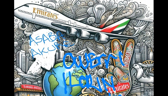 A doodle of Emirates airlines partnership with Air Peace to extend footprint in Nigeria