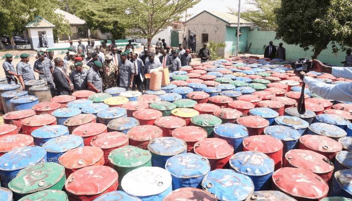 smuggled fuel on Nigeria-Cameroon borders